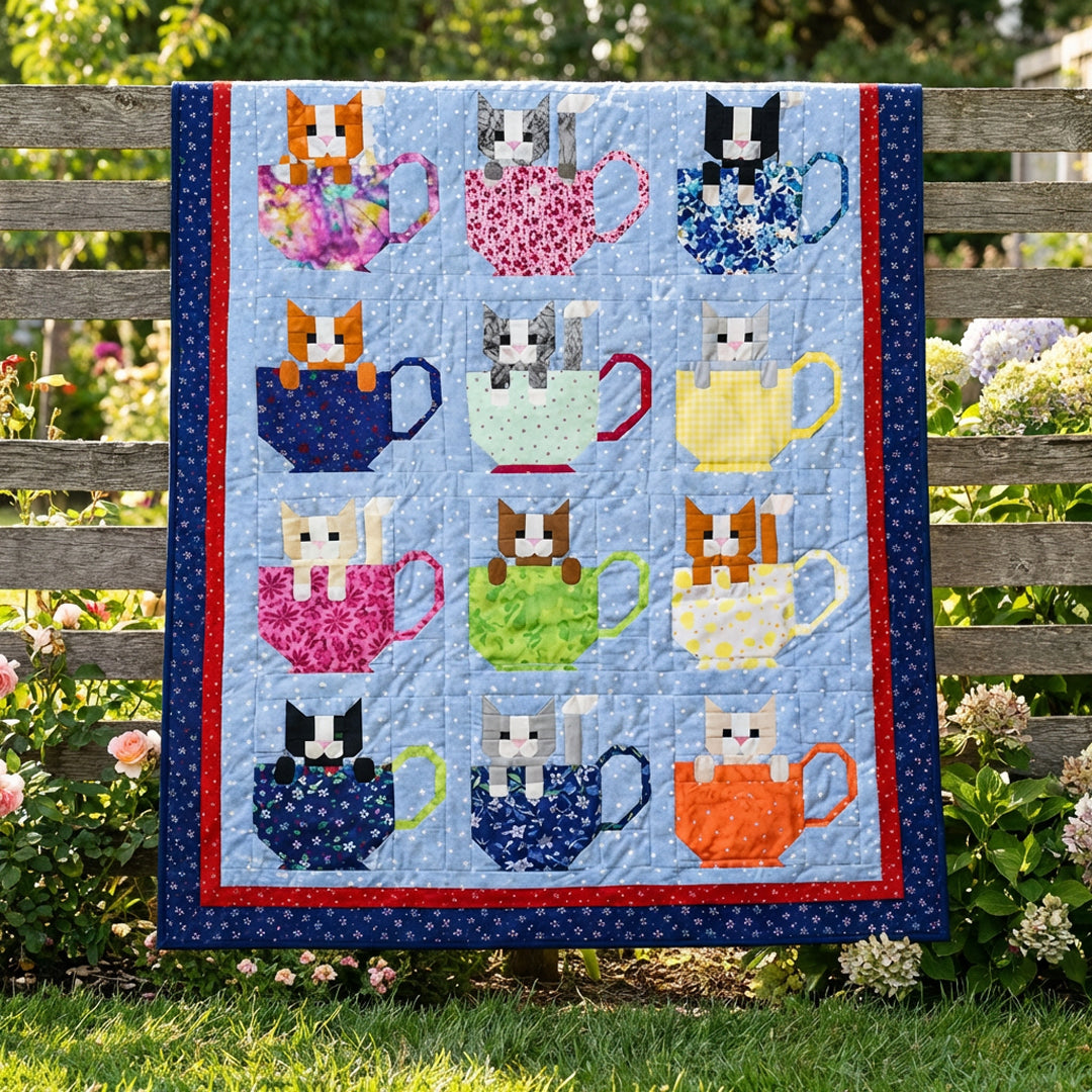 Purrfect Tea Time Quilt Pattern