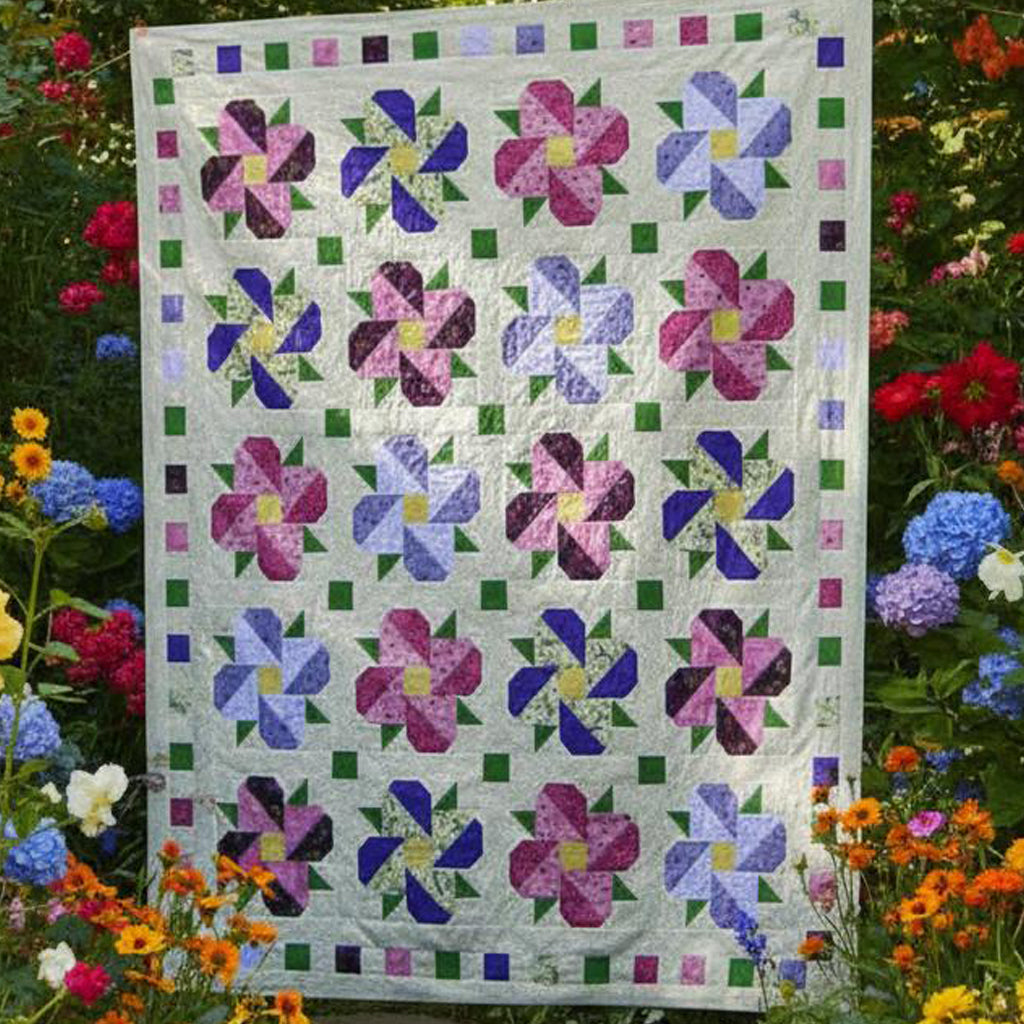 Whirling Blooms Quilt Pattern