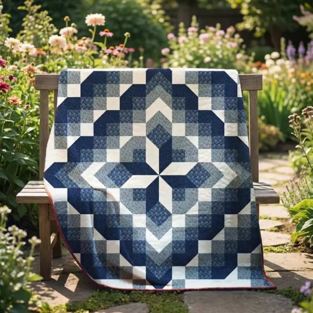 Indigo Compass Quilt Pattern