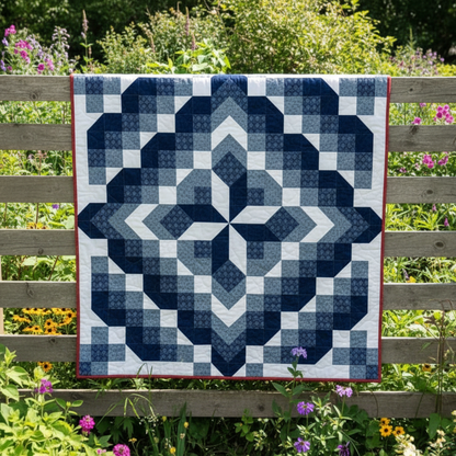 Indigo Compass Quilt Pattern