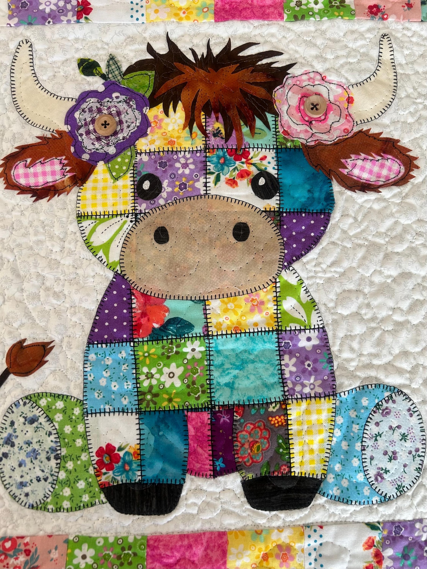 Moozie the Cow Patchwork Quilt Pattern