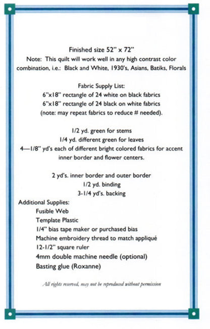 Midnight Garden Quilt Pattern