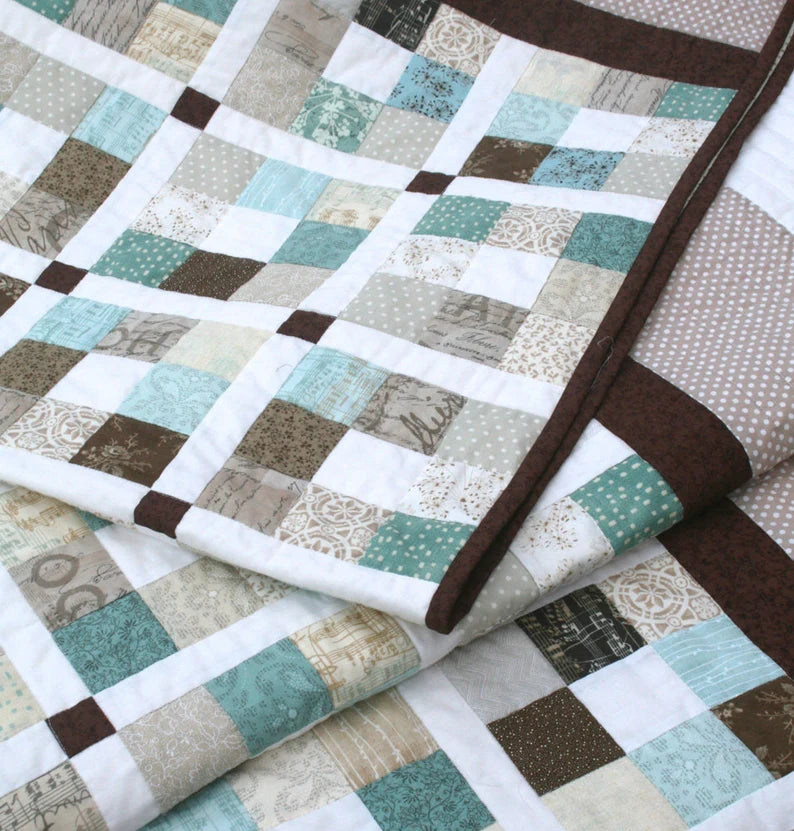 Rustic Windows Quilt Pattern - Jelly Roll 5 sizes Crib to King - Saltwater