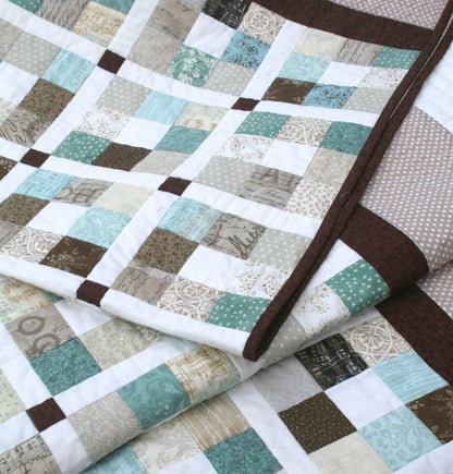 Rustic Windows Quilt Pattern - Jelly Roll 5 sizes Crib to King - Saltwater