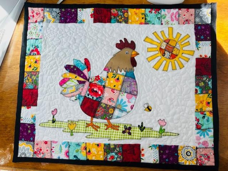 Patchwork Rooster Quilt Pattern