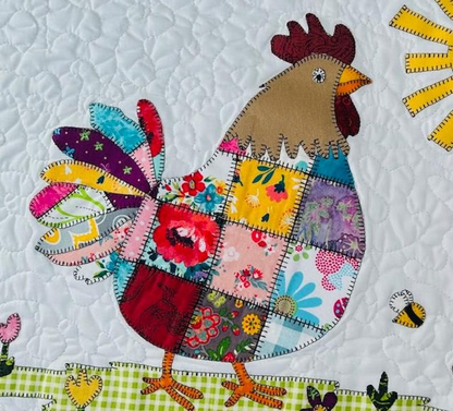 Patchwork Rooster Quilt Pattern