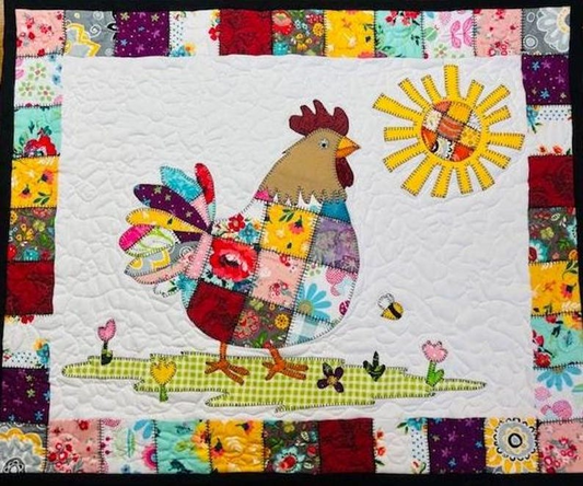 Patchwork Rooster Quilt Pattern