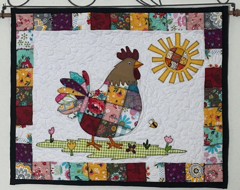 Patchwork Rooster Quilt Pattern