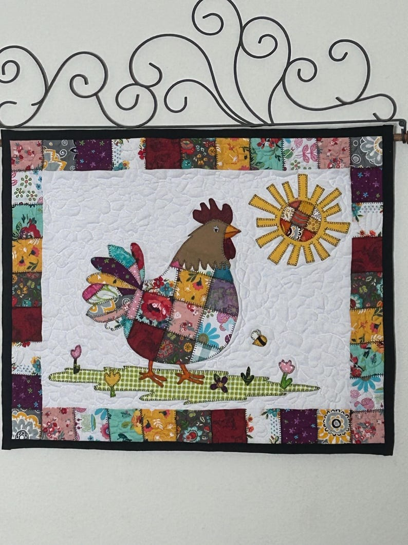 Patchwork Rooster Quilt Pattern