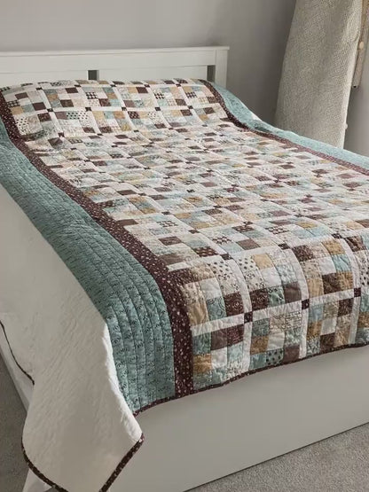 Rustic Windows Quilt Pattern - Jelly Roll 5 sizes Crib to King - Saltwater